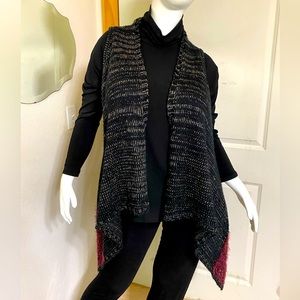 BCBG Max Azria soft open draped sweater vest